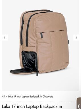 Calpak Taupe Nylon Laptop Backpack